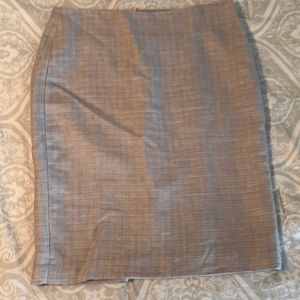 Gray and white pencil skirt